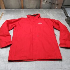 Eider Jacket Men Medium Red Hooded Waterproof Full Zip Warm Winter Ski Snowboard